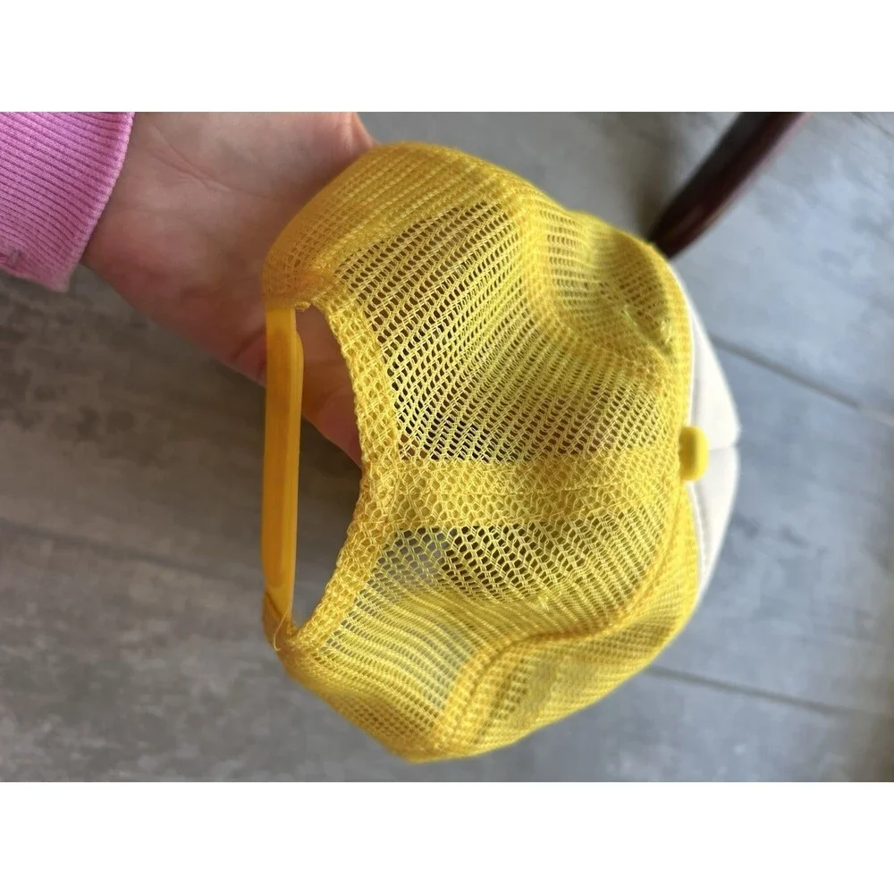 HELLO SUNSHINE Summer Beach Yellow Baby Toddler Trucker Hat 45-50cm 1-3 yrs NEW